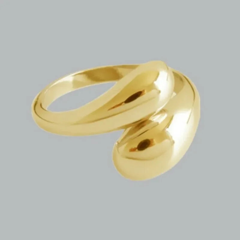 Gold Silver Color Open Ring