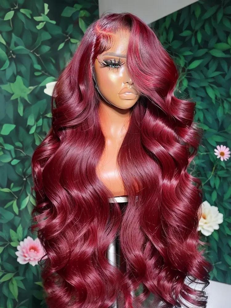 Burgundy Body Wave Lace Front Wig