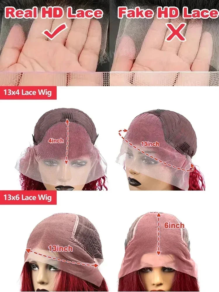 Burgundy Body Wave Lace Front Wig