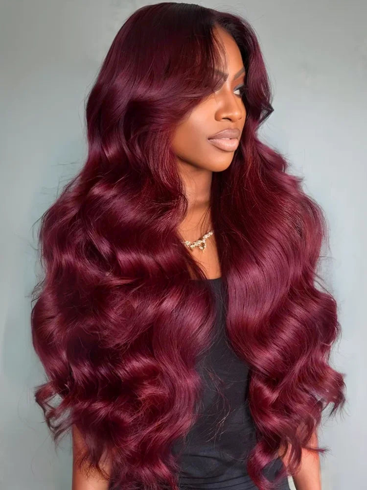 Burgundy Body Wave Lace Front Wig