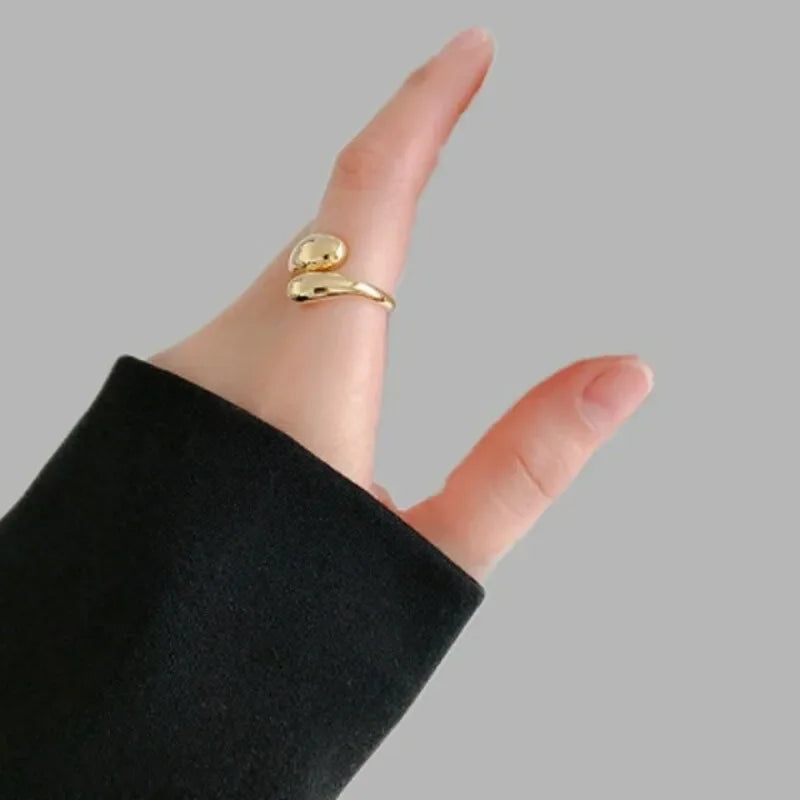 Gold Silver Color Open Ring