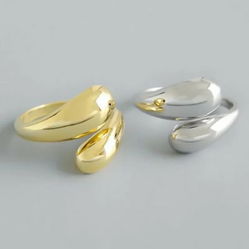 Gold Silver Color Open Ring
