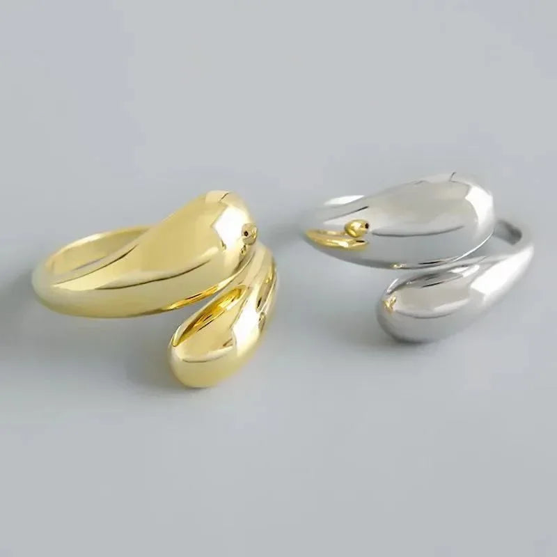 Gold Silver Color Open Ring