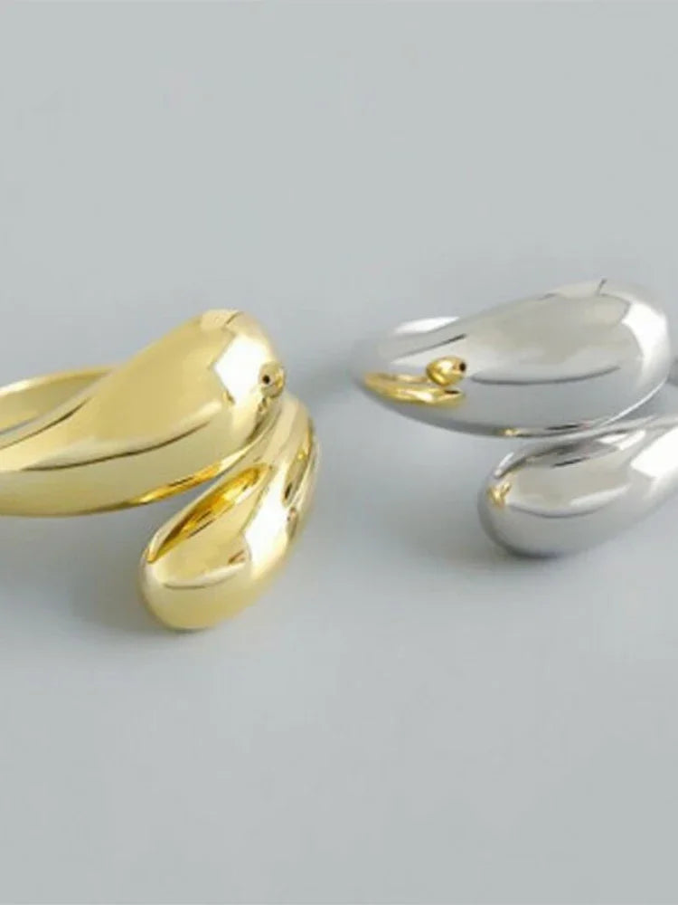 Gold Silver Color Open Ring
