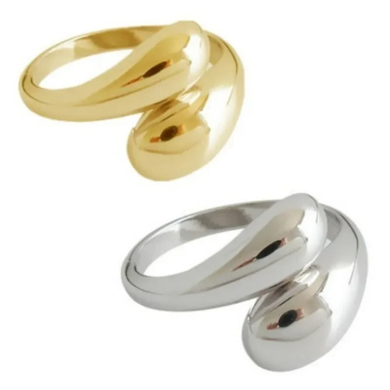 Gold Silver Color Open Ring
