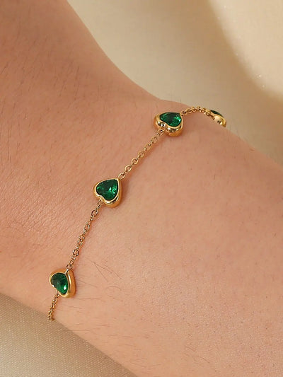 Heart Cubic Zirconia Bracelet