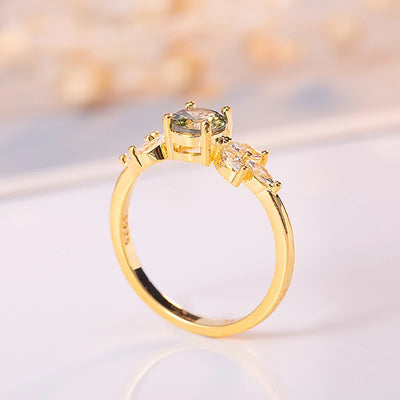 Gold Plated Simple Egg Ring