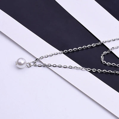 Sweet Simple Double Layer Pearl Collarbone Necklace