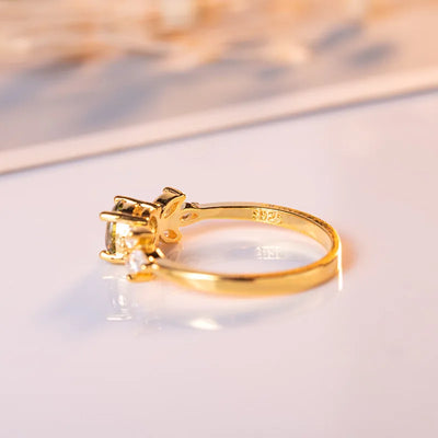 Gold Plated Simple Egg Ring