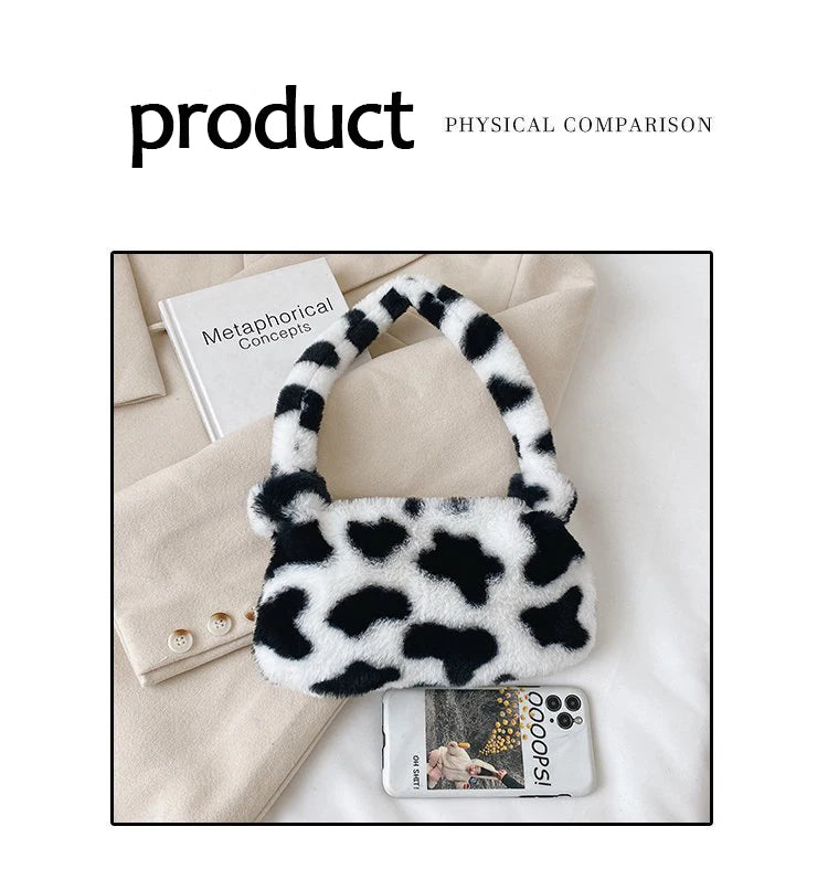 Cow Print Mini Shoulder Bags