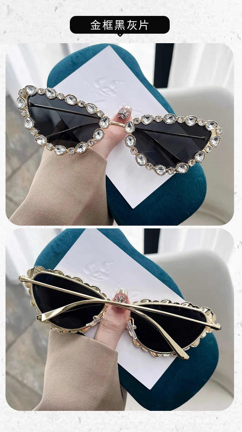 Cat-eye Rhinestone Sunglasses