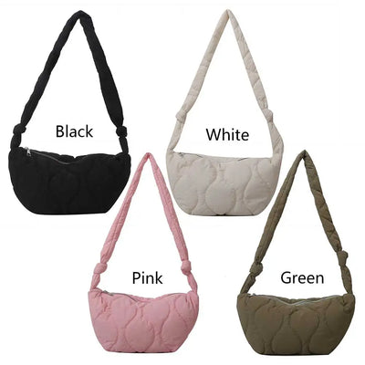 Soft Down Cotton Padded Tote Handbag