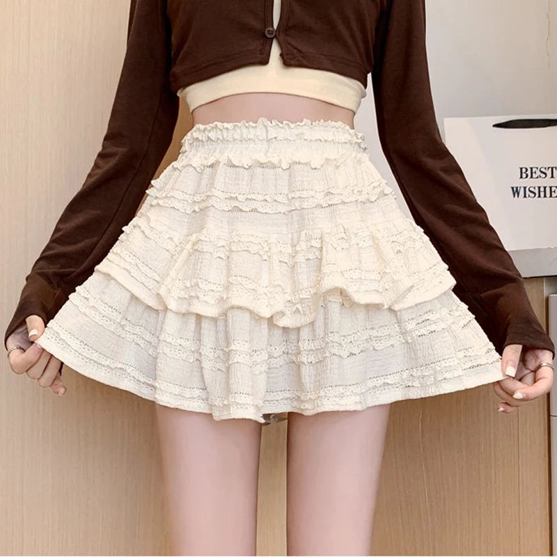 Sweet Cute Lace Mini Skirt