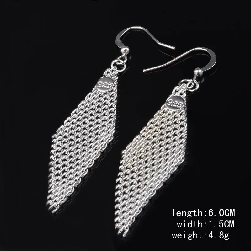 Silver Needle Earrings