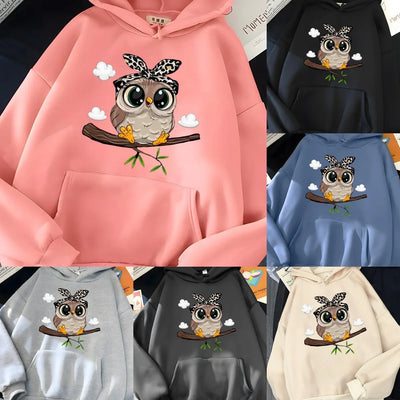 Oversized Cartoon Print Hoodies