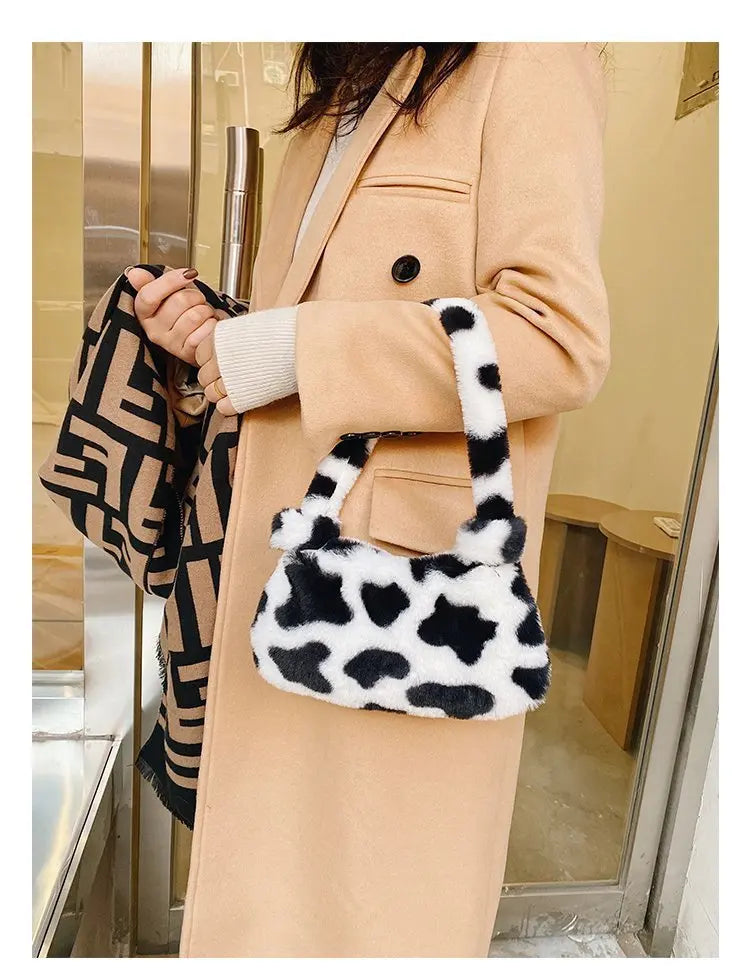 Cow Print Mini Shoulder Bags