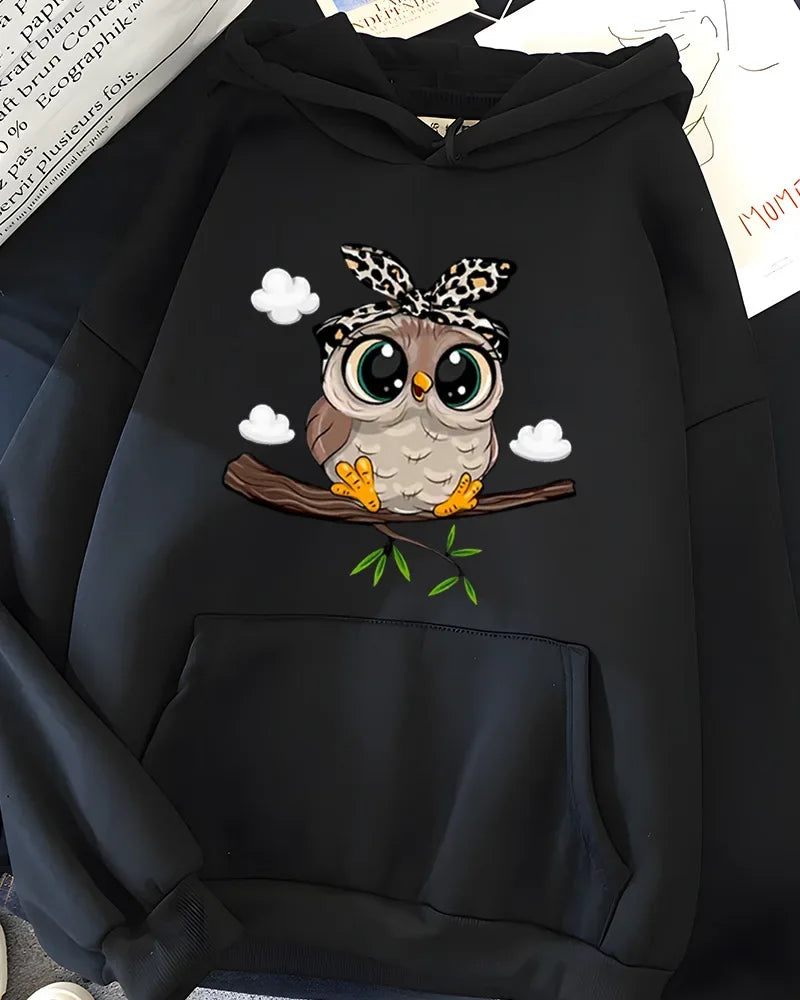 Oversized Cartoon Print Hoodies