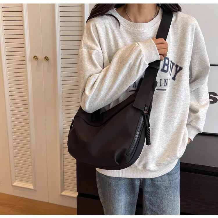 Solid Casual Zipper Women's Bags