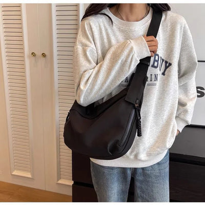 Solid Casual Zipper Women's Bags