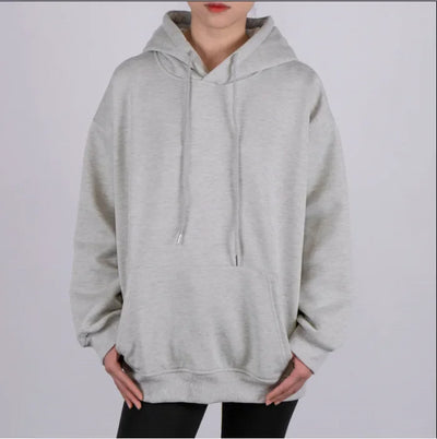 Autumn/Winter Fleece-Lined Hooded Sweatshirt