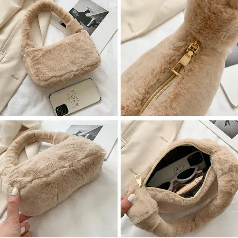 Plush Shoulder Bags