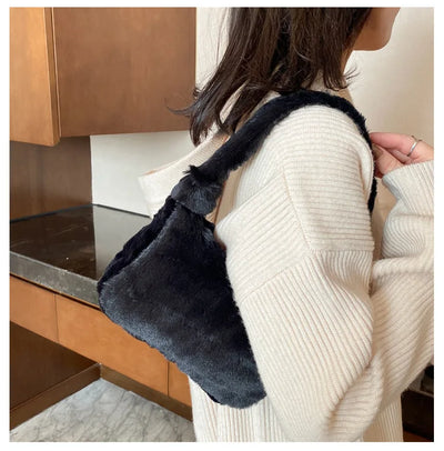 Plush Shoulder Bags