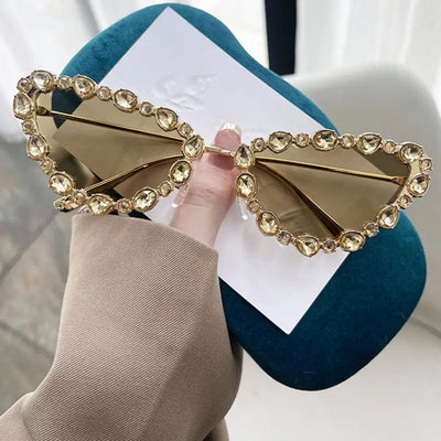 Cat-eye Rhinestone Sunglasses