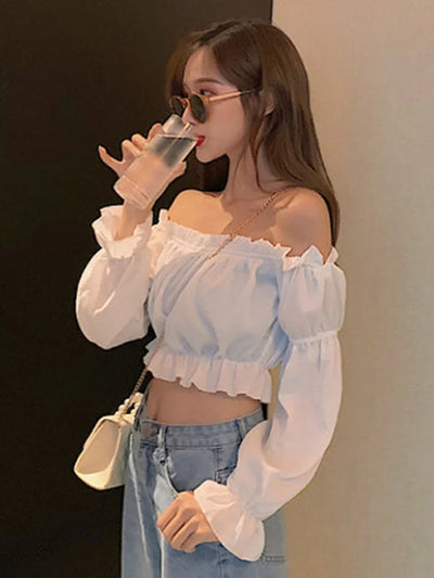 Off Shoulder Top Long Sleeve