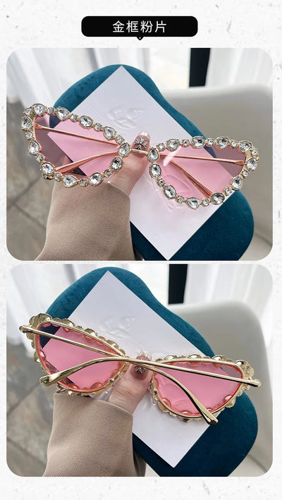 Cat-eye Rhinestone Sunglasses