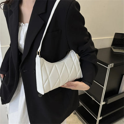 Black PU Leather Shoulder Bag