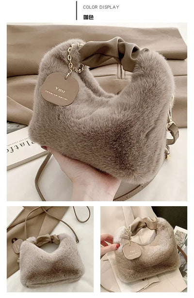 Ruched Handle Small Lady Shoulder Crossbody Bag