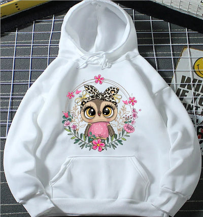 Oversized Cartoon Print Hoodies