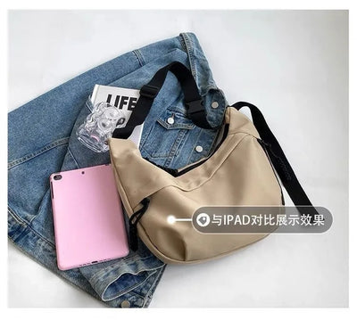 Solid Casual Zipper Women's Bags