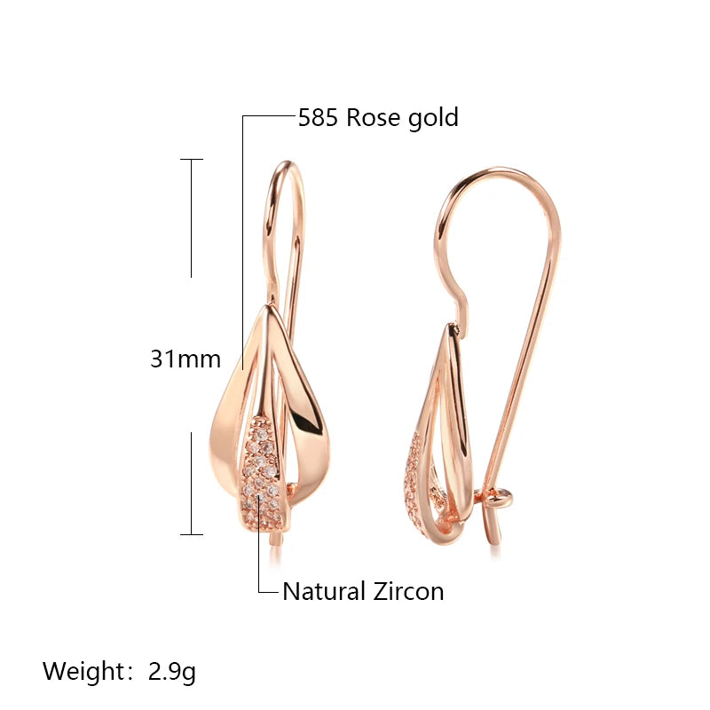 Luxury Drop Dangle Zircon Earrings