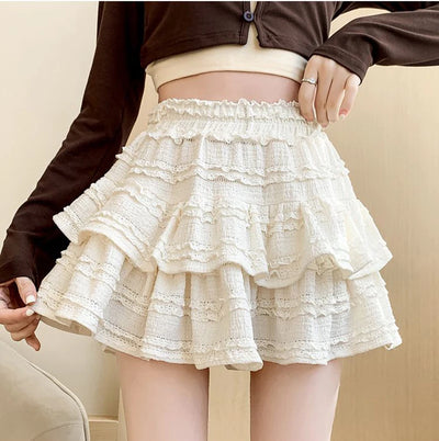 Sweet Cute Lace Mini Skirt