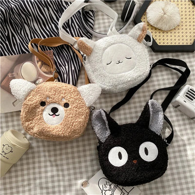 Cartoon Plush Shoulder Bag