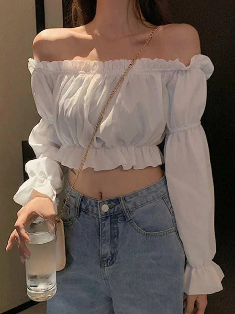 Off Shoulder Top Long Sleeve