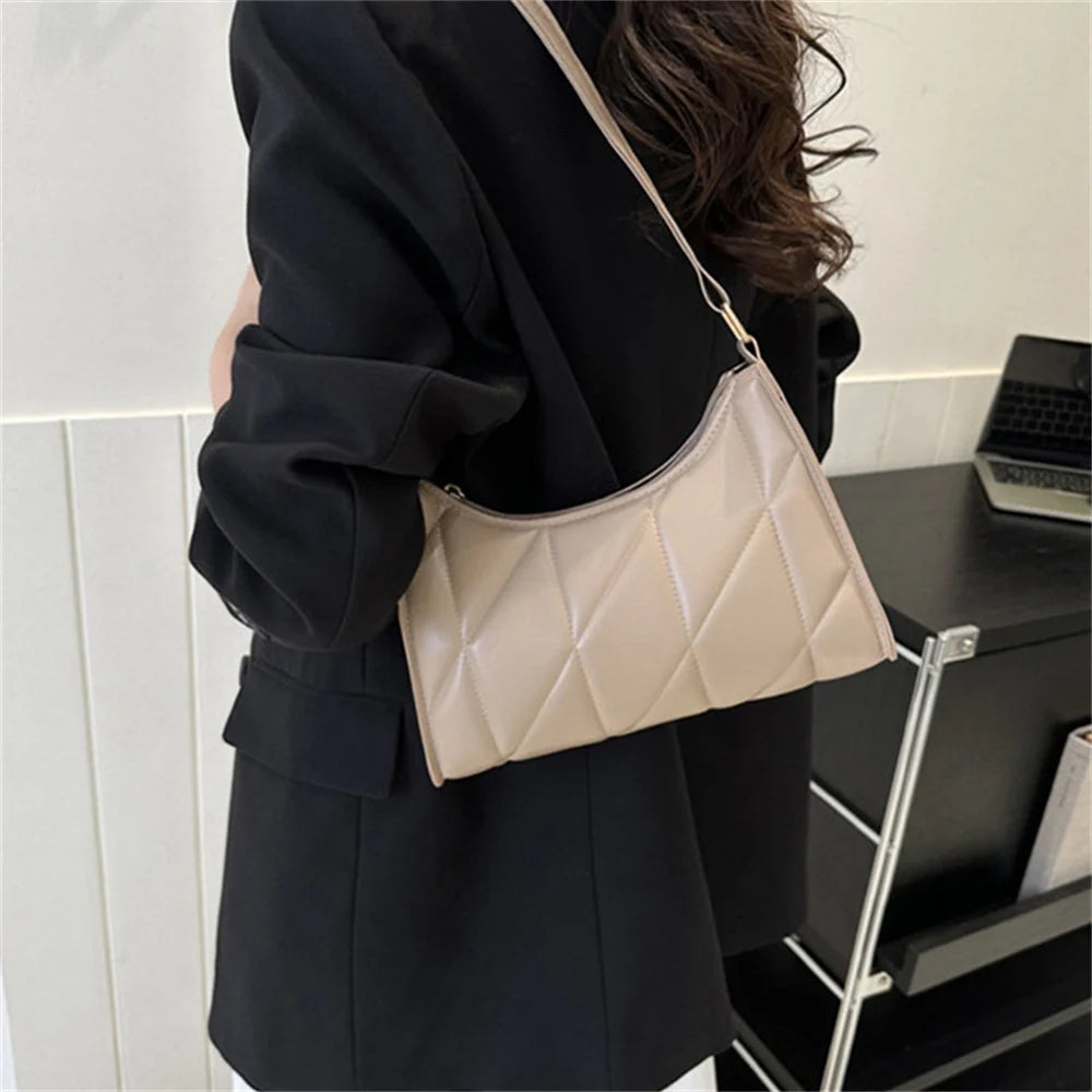 Black PU Leather Shoulder Bag