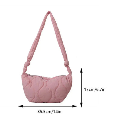 Soft Down Cotton Padded Tote Handbag