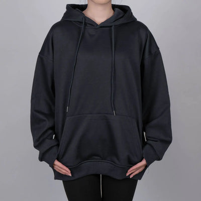 Autumn/Winter Fleece-Lined Hooded Sweatshirt