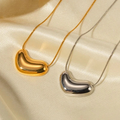 One Layer Geometric Metallic Pendant Necklace