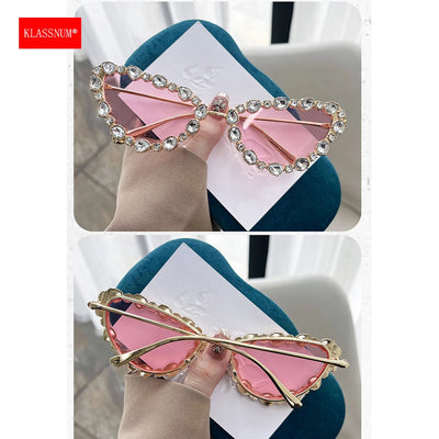 Cat-eye Rhinestone Sunglasses