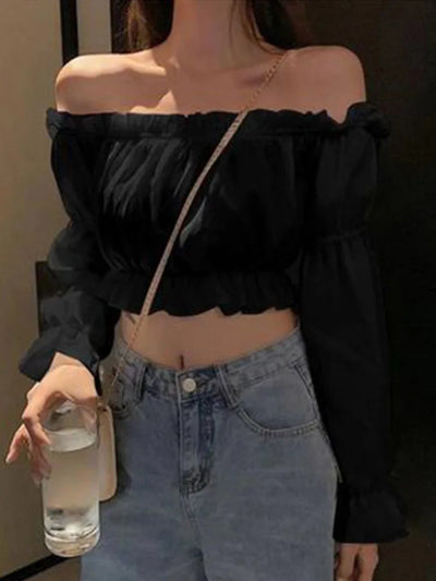 Off Shoulder Top Long Sleeve