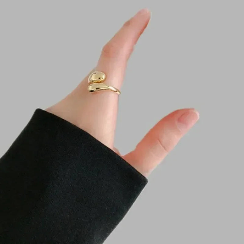 Gold Silver Color Open Ring