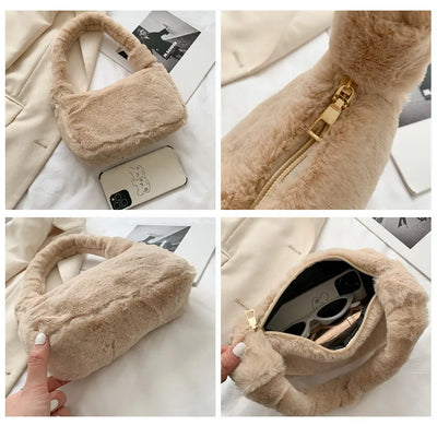 Plush Shoulder Bags