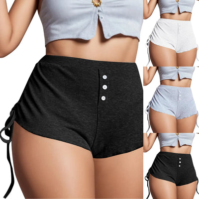 Drawstring Package Hip Shorts Solid Colour Casual Shorts