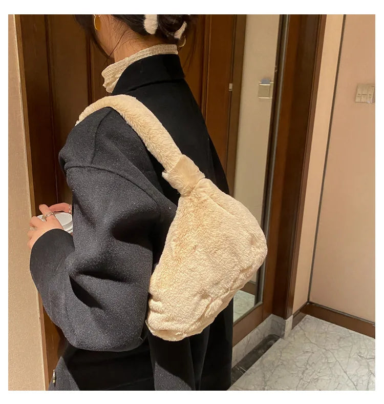 Plush Shoulder Bags