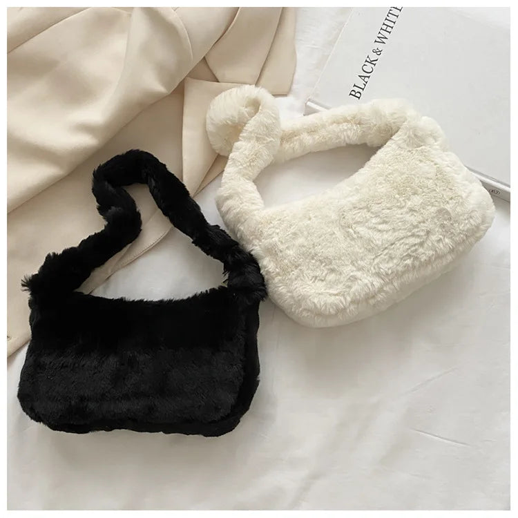 Plush Shoulder Bags