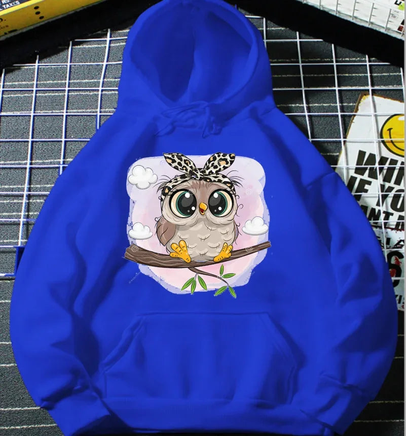 Oversized Cartoon Print Hoodies