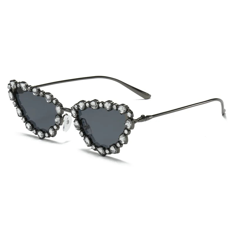 Cat-eye Rhinestone Sunglasses